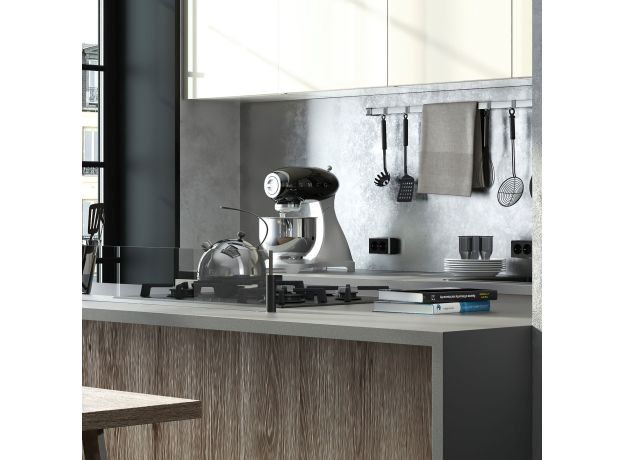 Розетка двойная с заземлением Gallant черный/хром W5072135