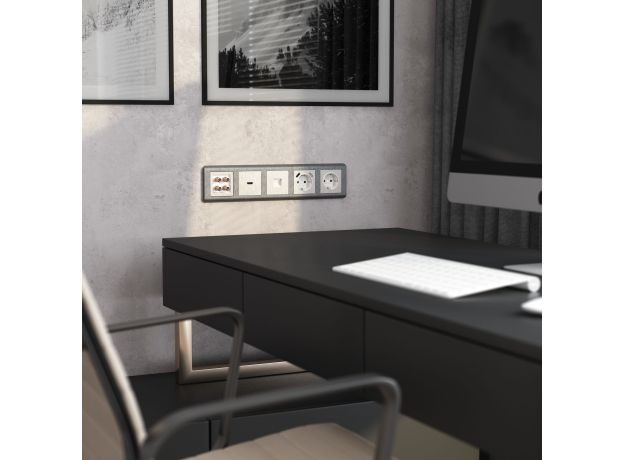 Розетка Ethernet RJ-45 (перламутровый рифленый) W1181013