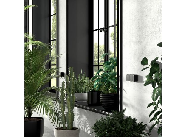 Розетка влагозащ. с зазем. с защит. крышкой и шторками Gallant черный/хром W5071235