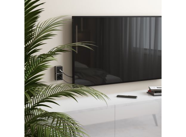 ТВ-розетка оконечная Gallant черный/хром W5083035