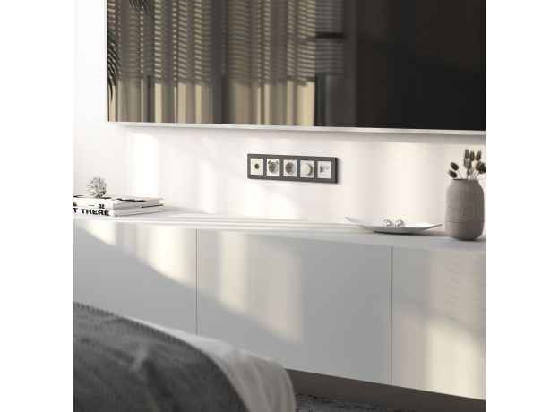 ТВ-розетка оконечная (перламутровый рифленый) W1183013