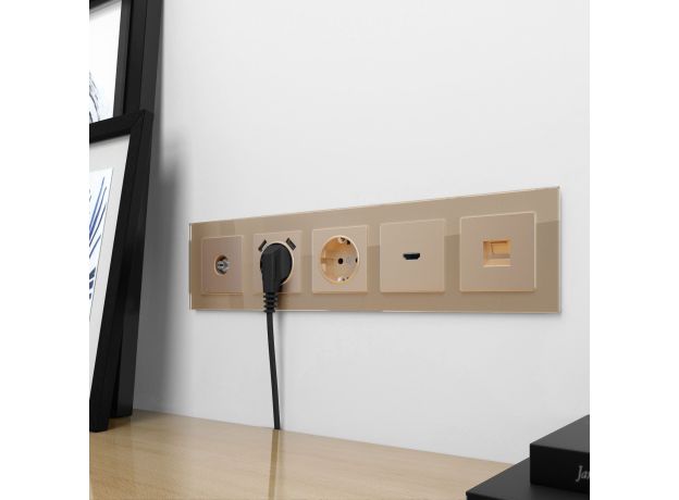 ТВ-розетка оконечная (шампань) W1183011