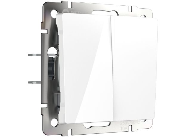 Выключатель двухклавишный (белый) W1120001