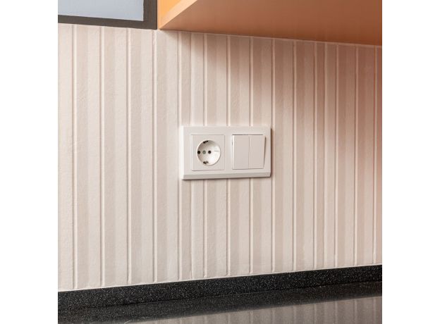 Выключатель двухклавишный (белый) W1120001