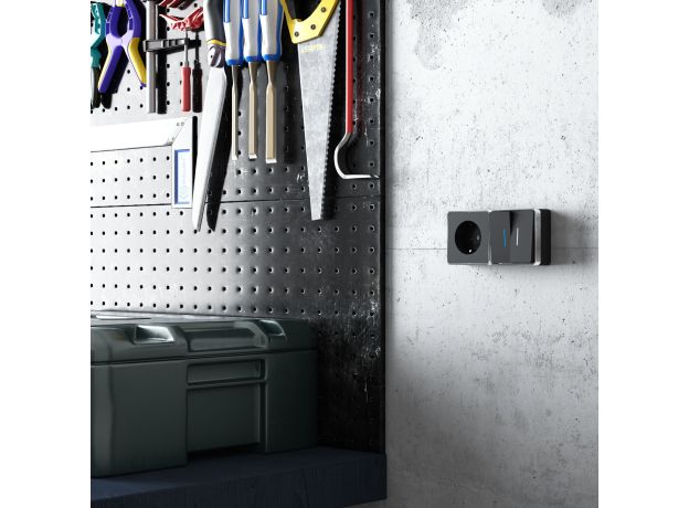 Выключатель двухклавишный с подсветкой Gallant черный/хром W5020135