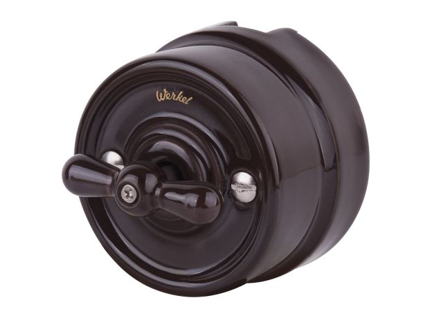 Выключатель на 4 положения двухклавишный коричневый ретро W5620014