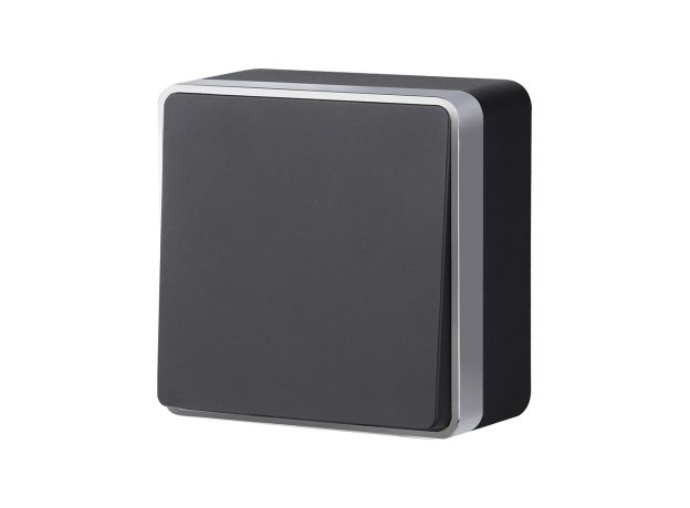 Выключатель одноклавишный Gallant черный с серебром W5010034 W5010034