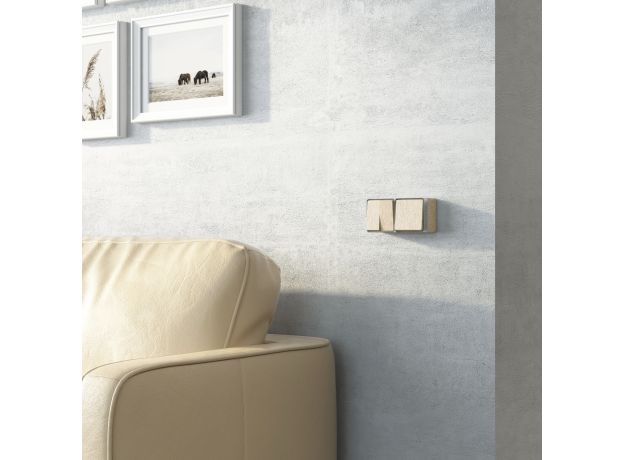 Выключатель одноклавишный Gallant шампань рифленый W5010010