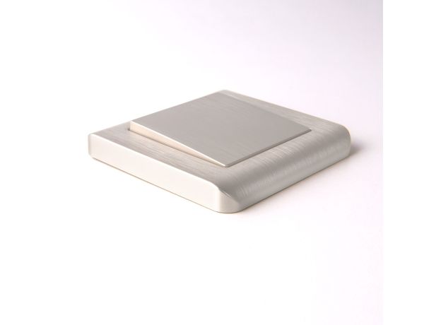 Выключатель одноклавишный проходной (перламутровый рифленый) W1112013