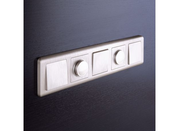 Выключатель одноклавишный проходной (перламутровый рифленый) W1112013