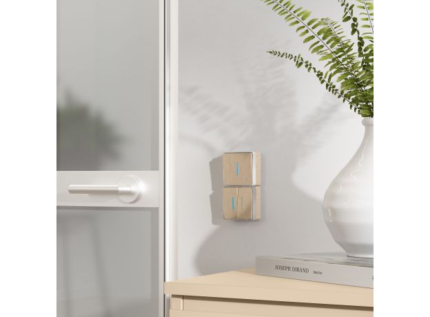 Выключатель одноклавишный с подсветкой Gallant шампань рифленый W5010110