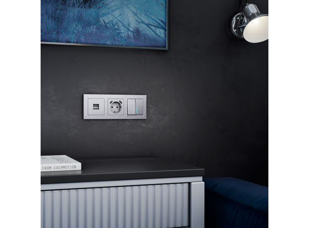 W1181006/ Розетка Ethernet RJ-45 (серебряный) W1181006