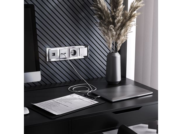 W1181006/ Розетка Ethernet RJ-45 (серебряный) W1181006