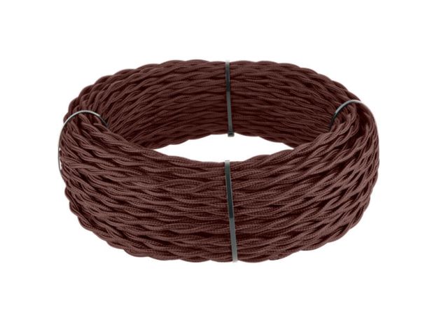 W6452325/ Ретро кабель витой 2х2,5 (итальянский орех) под заказ 20 м W6452325