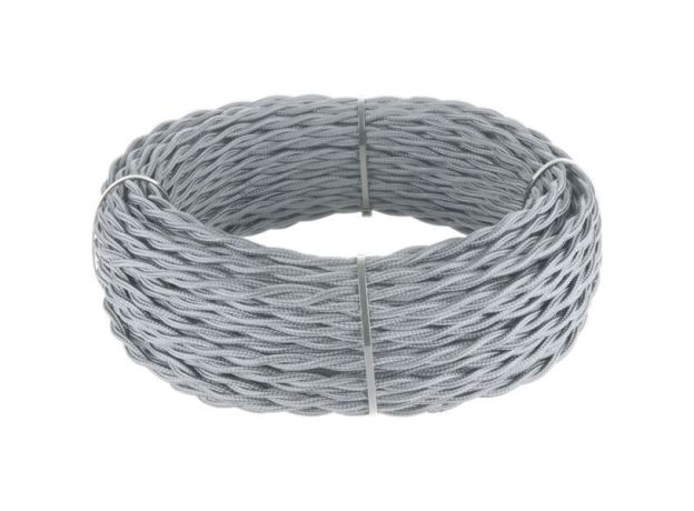 W6453215/ Ретро кабель витой 3х1,5 (серый) под заказ 20 м W6453215
