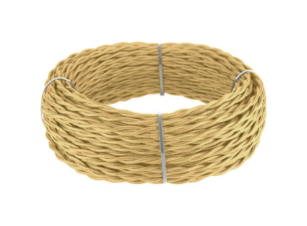 W6453347/ Ретро кабель витой 3х2,5 (золотой песок) под заказ 20 м W6453347