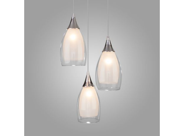 Подвесной светильник со стеклянными плафонами 50085/3 хром