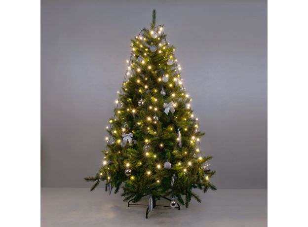 Гирлянда занавес на ель теплый белый 0,45*1,5м IP20 200-003 теплый белый