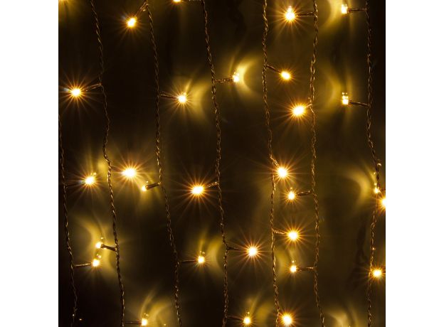 Гирлянда занавес на ель теплый белый 0,45*1,5м IP20 200-003 теплый белый