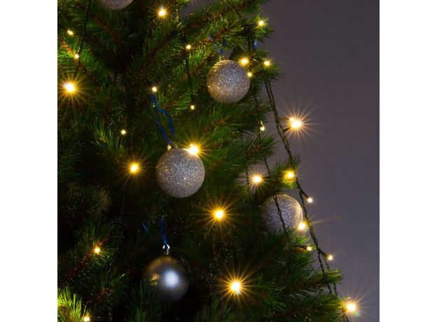 Гирлянда занавес на ель теплый белый 0,45*1,5м IP20 200-003 теплый белый