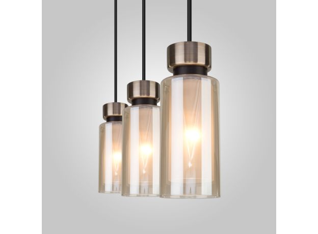 Подвесной светильник со стеклянными плафонами 50115/3 черный