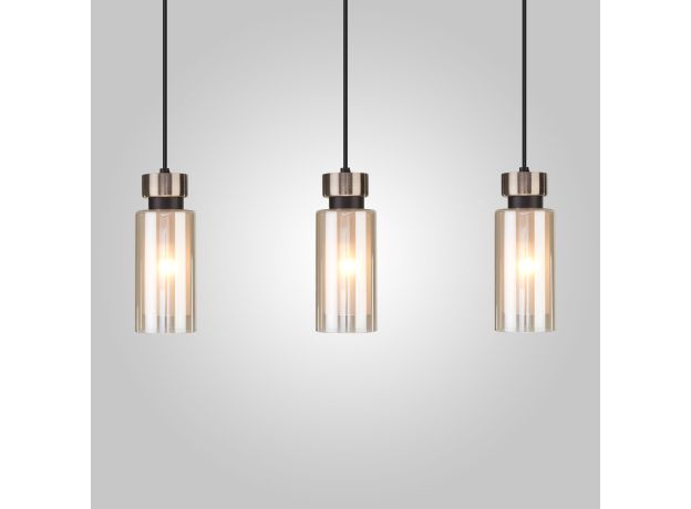 Подвесной светильник со стеклянными плафонами 50115/3 черный