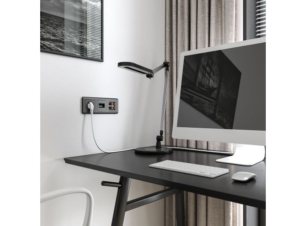 Акустическая розетка (графит рифленый) W1185004