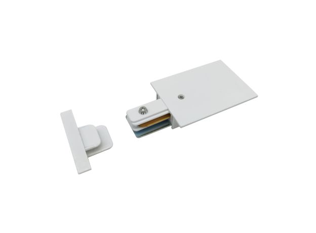 Ввод питания и заглушка торцевая для однофазного встраиваемого шинопровода белый TRPF-1-WH