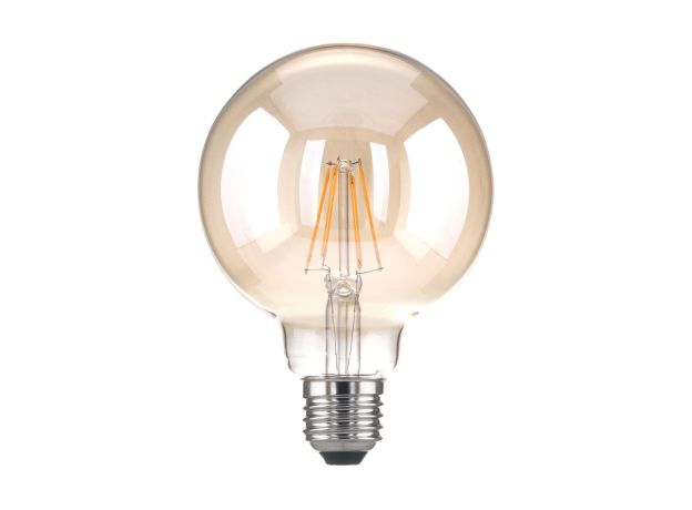 Филаментная светодиодная лампа G95 6W 3300K E27 тонированная BLE2704