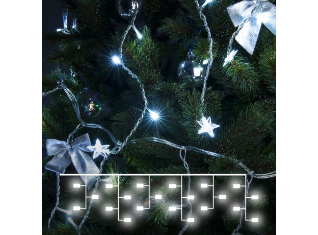 Гирлянда бахрома белый 1,8*0,5м IP20 100-002 белый