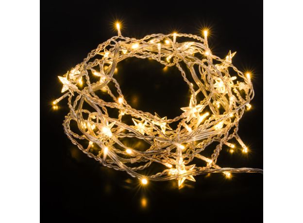 Гирлянда бахрома теплый белый 1,8*0,5м IP20 100-002 теплый белый