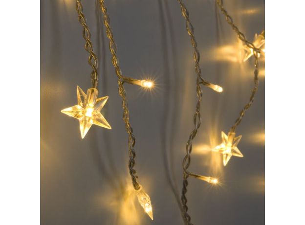 Гирлянда бахрома теплый белый 1,8*0,5м IP20 100-002 теплый белый