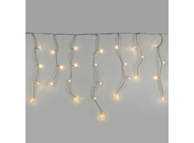 Гирлянда бахрома теплый белый 1,8*0,5м IP20 100-002 теплый белый