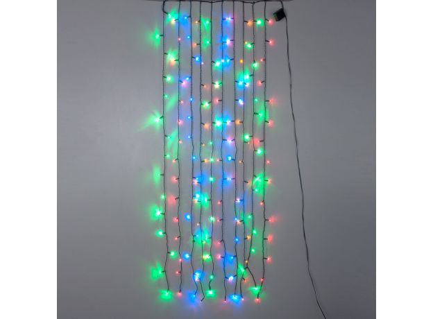 Гирлянда занавес на ель мульти 0,45*1,5м IP20 200-003 мульти