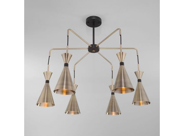 Люстра с металлическими плафонами 316/6