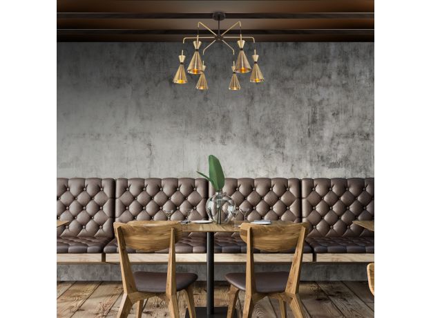 Люстра с металлическими плафонами 316/6