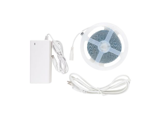 Комплект светодиодной ленты 12 В 9,6 Вт/м 120 Led/м 2835 IP20, дневной белый 4200 K, 5 м Набор светодиодной ленты 12V 9,6W 120Led 2835 IP20 дневной белый, 5м