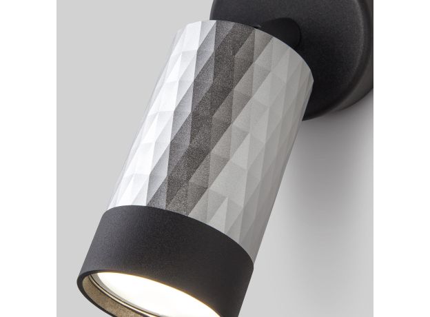 Настенный светильник с выключателем 20088/1 черный/серебро