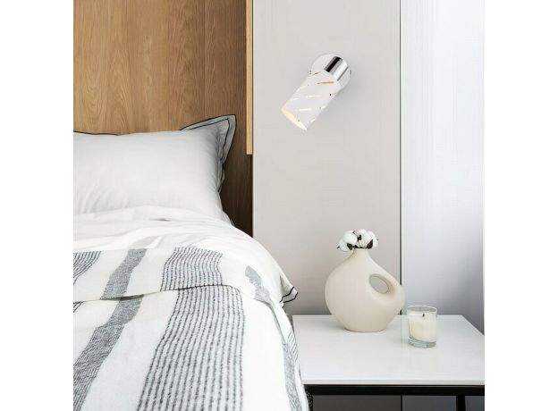 Настенный светильник с поворотным плафоном 20090/1 белый/хром