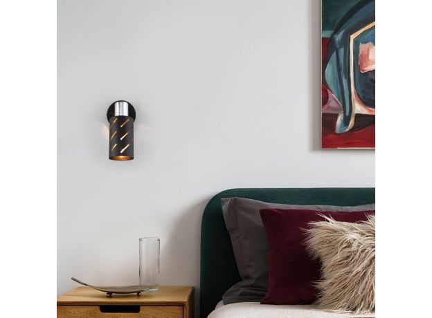 Настенный светильник с поворотным плафоном 20090/1 черный/хром