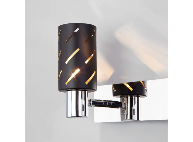 Настенный светильник с поворотными плафонами 20090/2 черный/хром