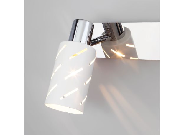 Настенный светильник с поворотными плафонами 20090/3 белый/хром