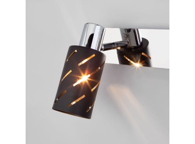 Настенный светильник с поворотными плафонами 20090/3 черный/хром