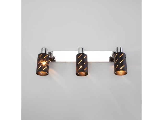 Настенный светильник с поворотными плафонами 20090/3 черный/хром