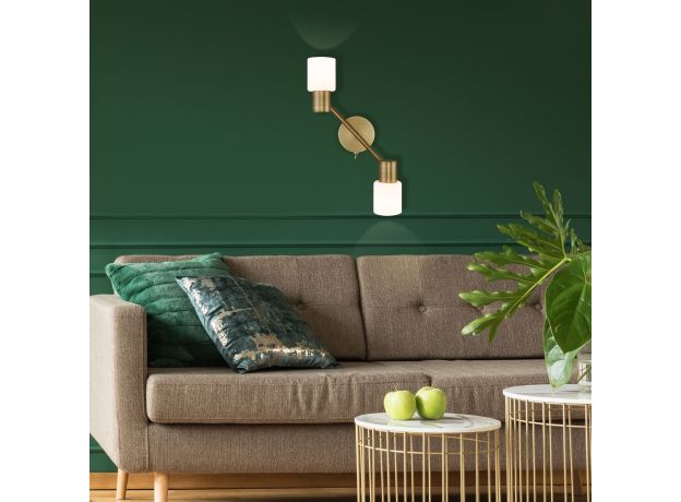 Настенный светильник с поворотными плафонами 20089/2 бронза