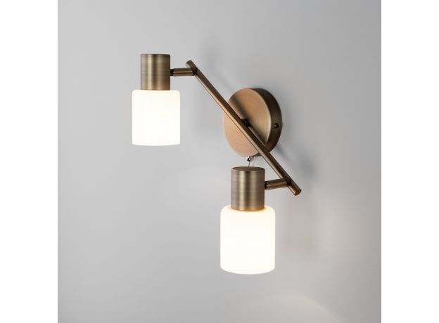 Настенный светильник с поворотными плафонами 20089/2 бронза