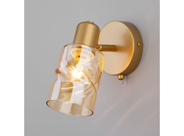 Настенный светильник с выключателем 20120/1 перламутровое золото