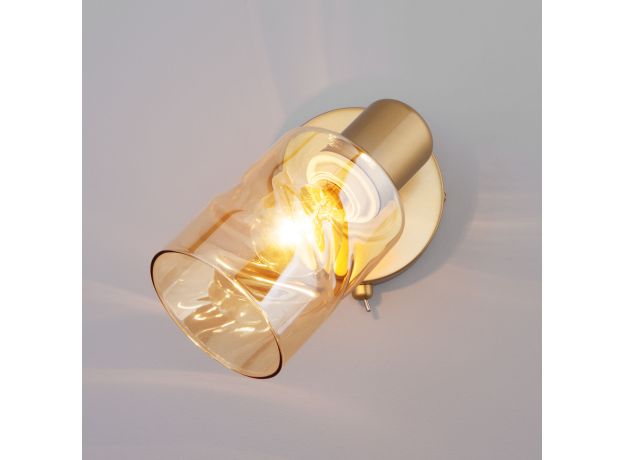 Настенный светильник с выключателем 20120/1 перламутровое золото