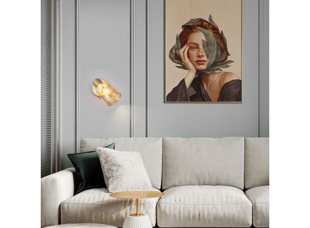 Настенный светильник с выключателем 20120/1 перламутровое золото