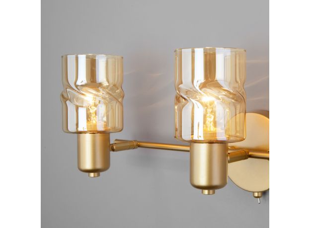 Настенный светильник с выключателем 20120/3 перламутровое золото